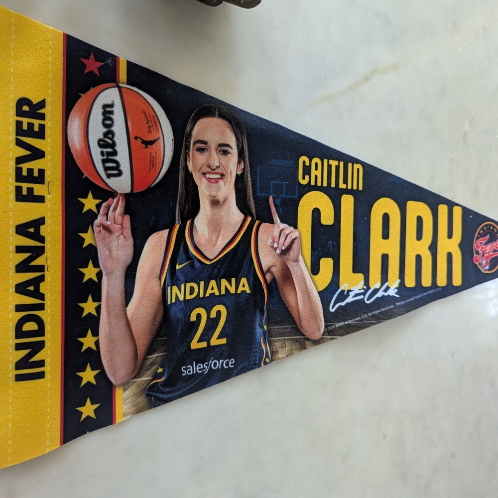 Indiana Fever Pennant with Basketball Design